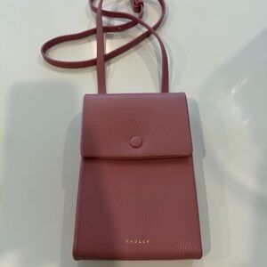 Dusty Rose Radley London Leather Crossbody Phone/Wallet Bag